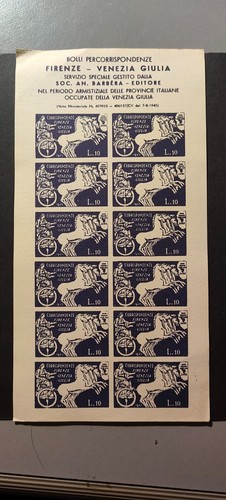 Italia 1945 sabe foglio - sabe,